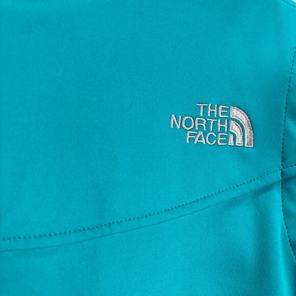 The North Face Women's Teal Soft Shell Vest M/M Full Zip Outdoor Hiking Layer - Picture 5 of 11